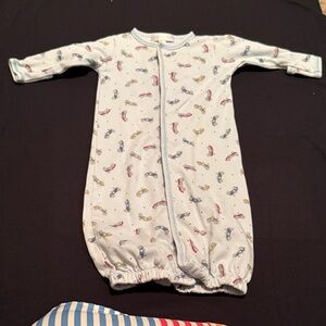 Cozy Sleep Sack with Car Print - Light Blue